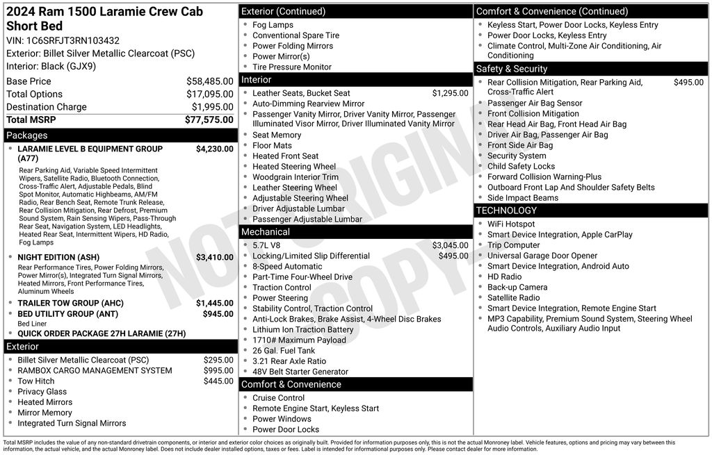 ram ram 1500 pickup 2024 1C6SRFJT3RN103432 image ram ram 1500 pickup 2024 1C6SRFJT3RN103432 image